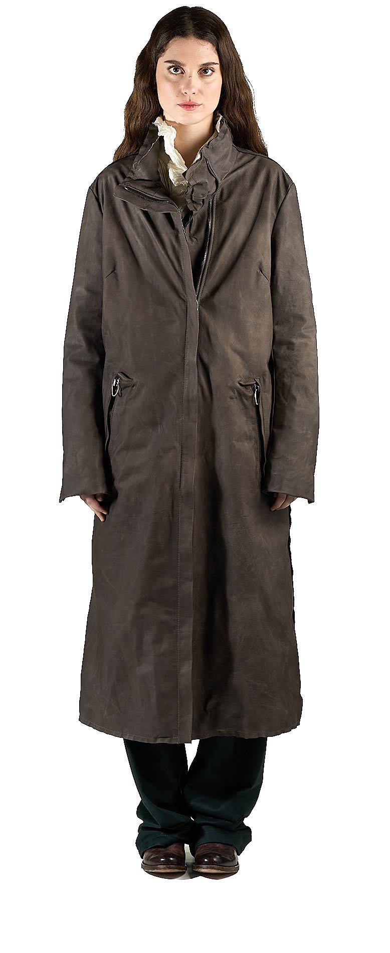 DANIELE BASTA LEATHER AND SILVER JACKET
